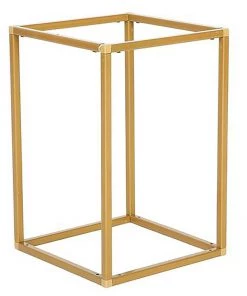 HIER_4330 Chargers & Centerpieces 2 Pack | 12” Rectangular Gold Metal Wedding Flower Stand | Geometric Centerpiece Vases 34 HIER_4330 Chargers & Centerpieces 2 Pack | 12” Rectangular Gold Metal Wedding Flower Stand | Geometric Centerpiece Vases
