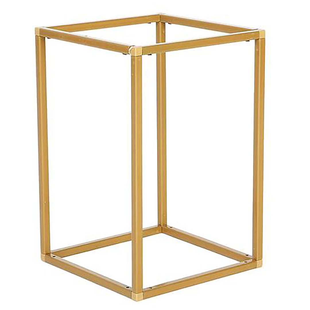 HIER_4330 Chargers & Centerpieces 2 Pack | 12” Rectangular Gold Metal Wedding Flower Stand | Geometric Centerpiece Vases 17 HIER_4330 Chargers & Centerpieces 2 Pack | 12” Rectangular Gold Metal Wedding Flower Stand | Geometric Centerpiece Vases