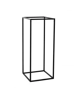 HIER_4820 2 Pack | 24" Matte Black Wedding Flower Stand | Metal Vase Column Stand | Geometric Centerpiece Vase 29 HIER_4820 2 Pack | 24