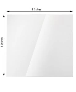 HIER_5170 2 Pack 8"x8" Plexiglass Sheets, 3mm Thick Clear Acrylic Sheets With Protective Film Chargers & Centerpieces 15 HIER_5170 2 Pack 8