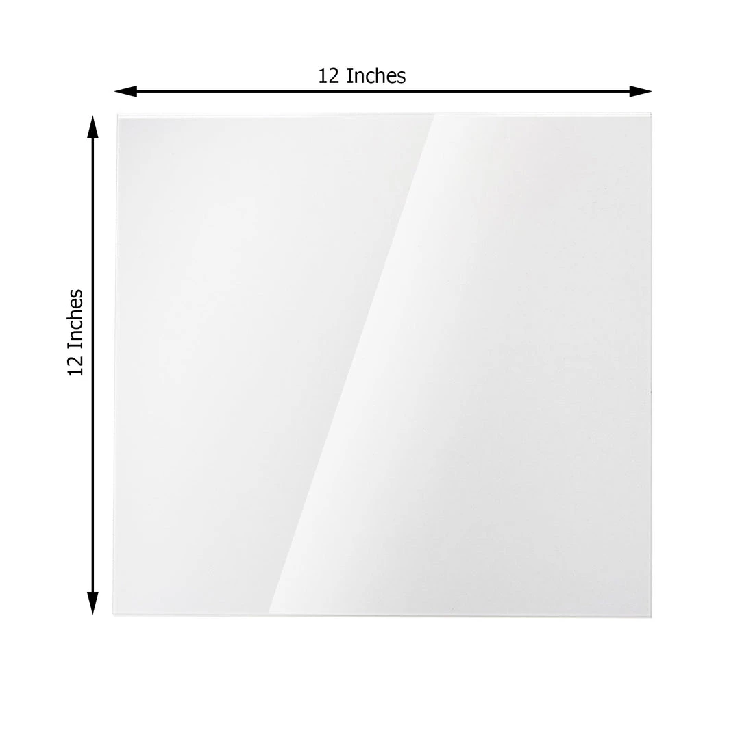 HIER_5170 2 Pack 12"x12" Plexiglass Sheets, 3mm Thick Clear Acrylic Sheets With Protective Film 3 HIER_5170 2 Pack 12"x12" Plexiglass Sheets, 3mm Thick Clear Acrylic Sheets With Protective Film