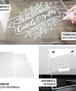 HIER_5170 2 Pack 12"x12" Plexiglass Sheets, 3mm Thick Clear Acrylic Sheets With Protective Film 18 HIER_5170 2 Pack 12