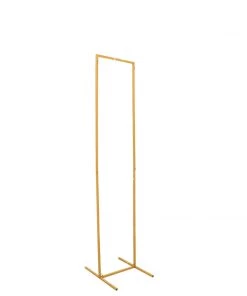 HIER_3630 4.5ft Gold Metal Frame Wedding Arch, Rectangular Backdrop Stand, Floral Display Frame Chargers & Centerpieces