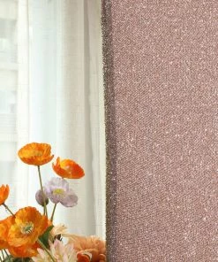 HIER_3110 5ft Shiny Blush/Rose Gold Spandex Fit Round Top Backdrop Frame Stand Cover, 2-Sided Metallic Sparkly Wedding Arch Cover