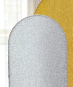 HIER_3110 Backdrop Panels 5ft Shiny Silver Spandex Fit Round Top Backdrop Frame Stand Cover, 2-Sided Metallic Sparkly Wedding Arch Cover