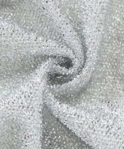 HIER_3110 Backdrop Panels 5ft Shiny Silver Spandex Fit Round Top Backdrop Frame Stand Cover, 2-Sided Metallic Sparkly Wedding Arch Cover