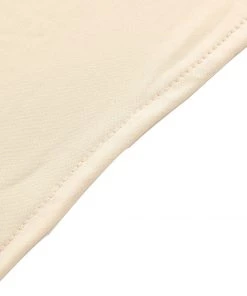 HIER_3110 Backdrop Panels 5ft Beige Spandex Fit Round Top Backdrop Frame Stand Cover, 2-Sided Wedding Arch Cover