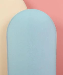 HIER_3110 Backdrop Panels 5ft Dusty Blue Spandex Fit Round Top Backdrop Frame Stand Cover, 2-Sided Wedding Arch Cover