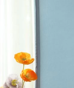 HIER_3110 Backdrop Panels 5ft Dusty Blue Spandex Fit Round Top Backdrop Frame Stand Cover, 2-Sided Wedding Arch Cover