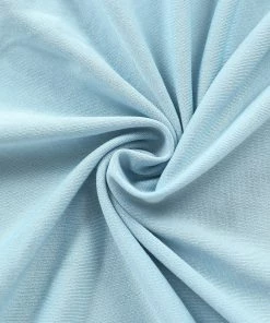 HIER_3110 Backdrop Panels 5ft Dusty Blue Spandex Fit Round Top Backdrop Frame Stand Cover, 2-Sided Wedding Arch Cover