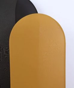 HIER_3110 5ft Gold Spandex Fit Round Top Backdrop Frame Stand Cover, 2-Sided Wedding Arch Cover