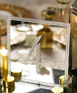 HIER_4620 Chargers & Centerpieces Pack Of 6 | 8" Square Glass Mirror