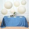 HIER_3300 Big Event Backdrops & Décor Set Of 6 - Cream Hanging Paper Lanterns Round Assorted Size - 16", 20", 24"