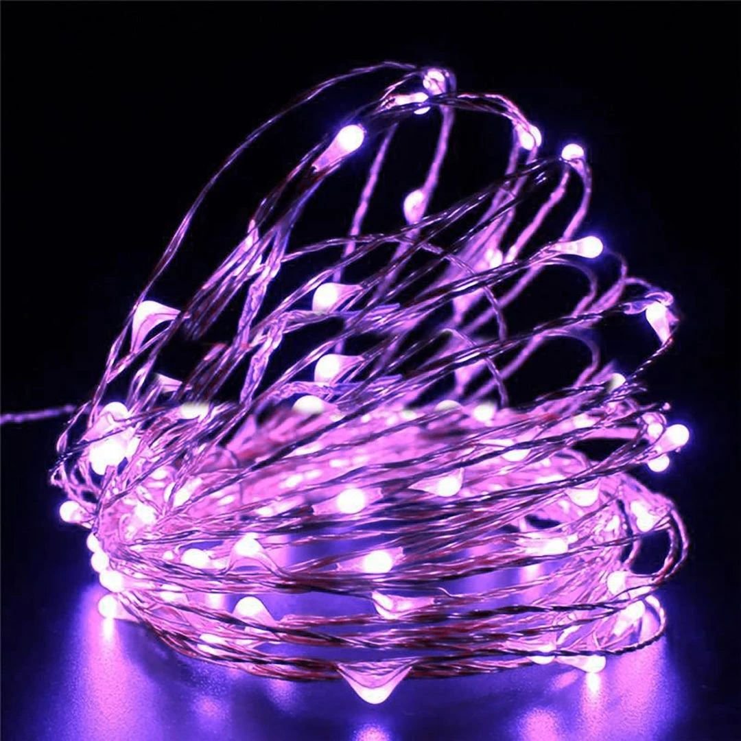 HIER_3750 Chargers & Centerpieces 90" Purple Starry String Lights Battery Operated With 20 Micro Bright LEDs 2 HIER_3750 Chargers & Centerpieces 90" Purple Starry String Lights Battery Operated With 20 Micro Bright LEDs