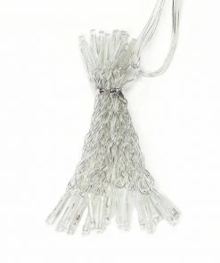 HIER_3720 10Ft LED Icicle Lights Curtain Fairy String Lights With 300 LEDs & 8 Modes - Cool White