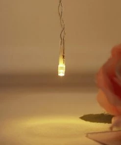 HIER_3720 5FTx3FT 12 Strings | Warm White 7 Mode Sequence Fairy Led String Lights Backdrop With 96 Bright LEDs