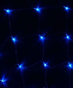 HIER_3750 20FT X 10FT | 600 Bright Blue LED Net Lights Fishing String With 8 Lighting Modes