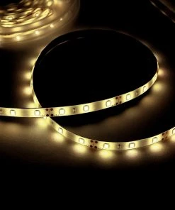 HIER_3740 16ft Warm White Flexible Under Cabinet LED Strip Lights Super Bright 5050 SMD Waterproof LED Wall Light TV Backlight Chargers & Centerpieces