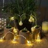 HIER_3730 6FT Gold Moroccan Battery Operated Fairy String Lights With 10 Bright Warm White LEDs