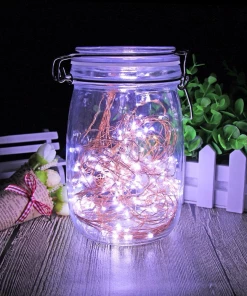 HIER_3730 Chargers & Centerpieces 8FT | LED Fairy String Waterfall Lights | 10 Waterproof Copper Strands | Battery Operated | Warm White 200 LEDs