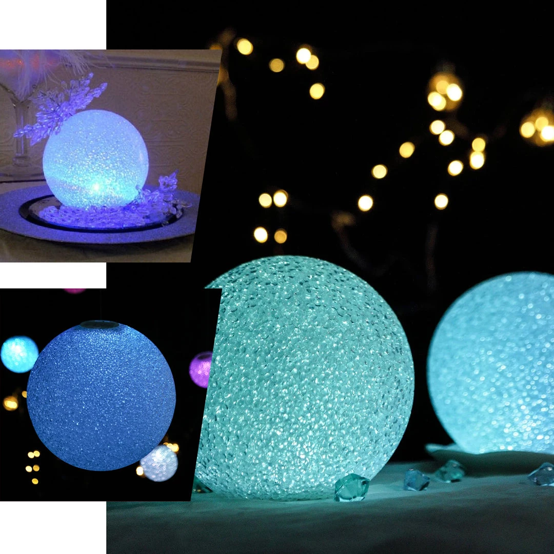 HIER_3710 4 Pack | 3" Color Changing Portable LED Centerpiece Ball Lights | Battery Operated LED Orbs 5 HIER_3710 4 Pack | 3" Color Changing Portable LED Centerpiece Ball Lights | Battery Operated LED Orbs