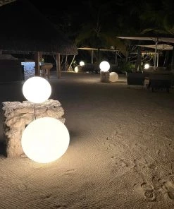 HIER_3740 16” LED Color Cordless Color Changing Floating Pool Lights With Remote - 16 RGB Colors With 4 Color Modes Chargers & Centerpieces