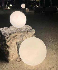 HIER_3740 16” LED Color Cordless Color Changing Floating Pool Lights With Remote - 16 RGB Colors With 4 Color Modes Chargers & Centerpieces