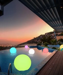 HIER_3740 Chargers & Centerpieces 24” LED Color Cordless Color Changing Floating Pool Lights With Remote - 16 RGB Colors With 4 Color Modes 29 HIER_3740 Chargers & Centerpieces 24” LED Color Cordless Color Changing Floating Pool Lights With Remote - 16 RGB Colors With 4 Color Modes
