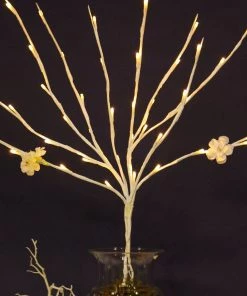 HIER_3720 3 Pack | Warm White Artificial Tree Twig Lights - Lighted Branches For Vase With 60 Super Bright LEDs