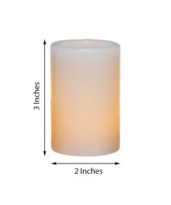 HIER_3720 3 Pack LED Flameless Votive Candles Real Flicker Tea Light Candle Warm White