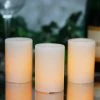 HIER_3720 3 Pack LED Flameless Votive Candles Real Flicker Tea Light Candle Warm White