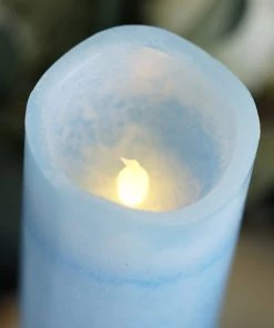 HIER_3720 Chargers & Centerpieces Set Of 3 - Blue Flameless LED Candles, Battery Operated Tea Light - 4