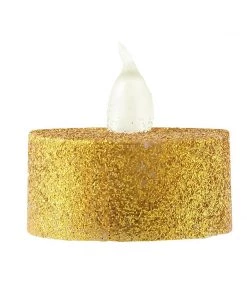 HIER_3720 12 Pack | Gold Glitter Flameless LED Candles | Battery Operated Tea Light Candles Chargers & Centerpieces 43 HIER_3720 12 Pack | Gold Glitter Flameless LED Candles | Battery Operated Tea Light Candles Chargers & Centerpieces