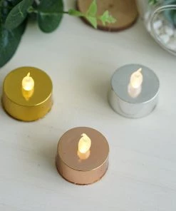 HIER_3720 12 Pack | Metallic Flameless LED Candles | Battery Operated Tea Light Candles | Silver 29 HIER_3720 12 Pack | Metallic Flameless LED Candles | Battery Operated Tea Light Candles | Silver