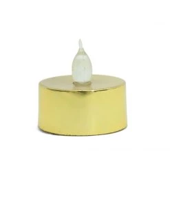 HIER_3720 12 Pack | Metallic Flameless LED Candles | Battery Operated Tea Light Candles | Gold 37 HIER_3720 12 Pack | Metallic Flameless LED Candles | Battery Operated Tea Light Candles | Gold