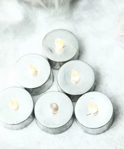 HIER_3720 12 Pack | Metallic Flameless LED Candles | Battery Operated Tea Light Candles | Silver 30 HIER_3720 12 Pack | Metallic Flameless LED Candles | Battery Operated Tea Light Candles | Silver