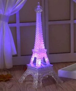 HIER_3730 10" | LED Light Up | Color Changing Eiffel Tower Night Light