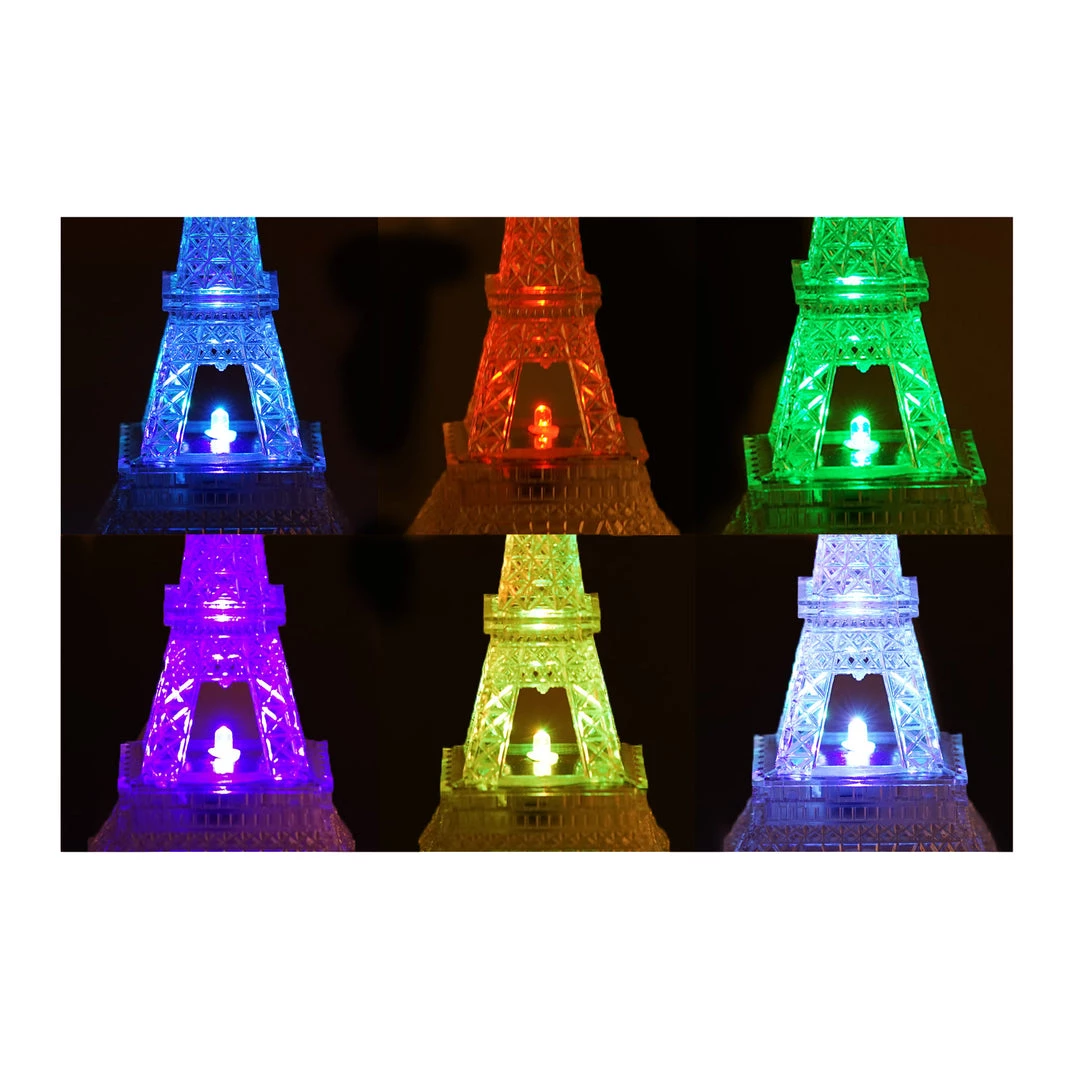 HIER_3730 10" | LED Light Up | Color Changing Eiffel Tower Night Light 10 HIER_3730 10" | LED Light Up | Color Changing Eiffel Tower Night Light