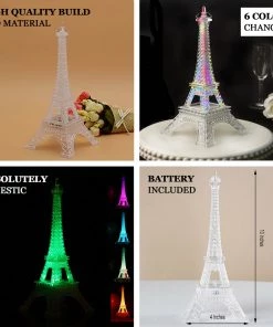 HIER_3730 10" | LED Light Up | Color Changing Eiffel Tower Night Light 14 HIER_3730 10