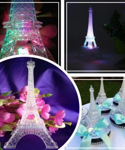 HIER_3730 10" | LED Light Up | Color Changing Eiffel Tower Night Light 15 HIER_3730 10