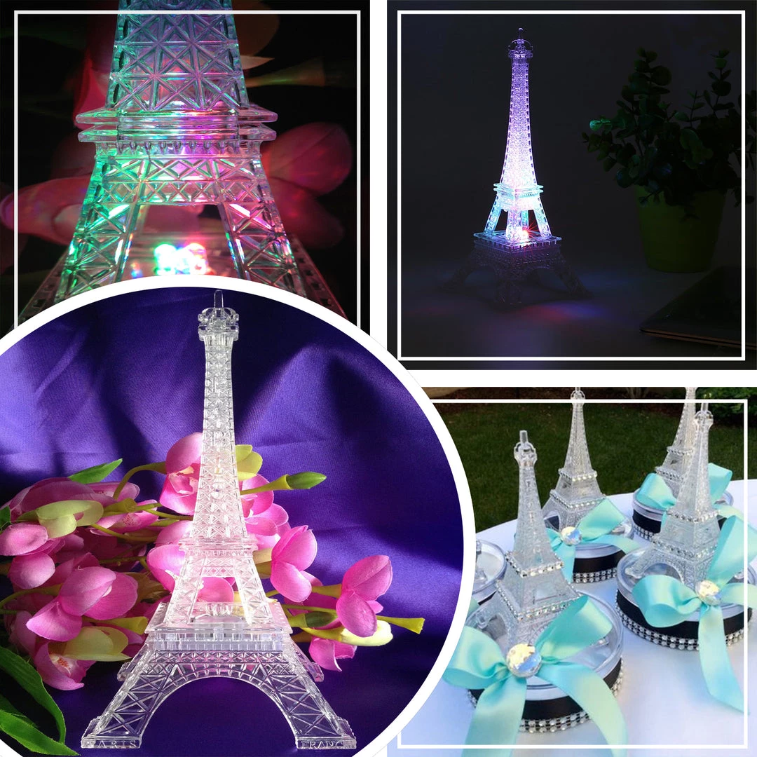 HIER_3730 10" | LED Light Up | Color Changing Eiffel Tower Night Light 5 HIER_3730 10" | LED Light Up | Color Changing Eiffel Tower Night Light