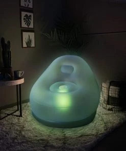 HIER_3700 LED Light Up Inflatable Waterproof Chair, Illuminated Furniture | Battery Operated With Remote Control - 40