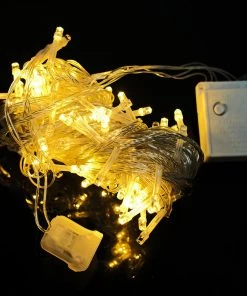 HIER_3720 30FT | 100 LED Warm White Sequential String Lights Chargers & Centerpieces