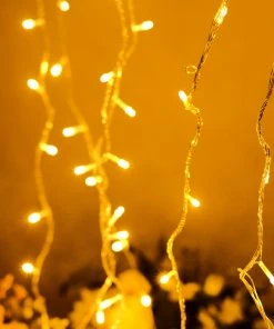 HIER_3720 30FT | 100 LED Warm White Sequential String Lights Chargers & Centerpieces