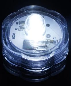 HIER_3720 Chargers & Centerpieces 12 Pack White Waterproof Submersible LED Vase Lights With Remote