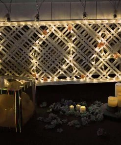 HIER_3740 33FT Long Clear Waterproof Rope Lights With 250 Bright LEDs Chargers & Centerpieces