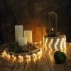 HIER_3740 33FT Long Clear Waterproof Rope Lights With 250 Bright LEDs Chargers & Centerpieces