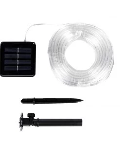 HIER_3720 33Ft Outdoor 100 LED Solar Rope Lights, Waterproof String Lighting 8 Modes - Warm White Chargers & Centerpieces 15 HIER_3720 33Ft Outdoor 100 LED Solar Rope Lights, Waterproof String Lighting 8 Modes - Warm White Chargers & Centerpieces