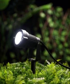 HIER_3740 6W White LED Backdrop Uplight, Outdoor Waterproof Landscape Spotlight Photography Lighting Kit