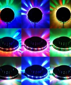 HIER_3740 Chargers & Centerpieces Round Sunflower LED Disco Ball Stage Light
